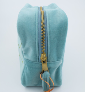 Sac à main fourre-tout brodé en velours de voyage à logo personnalisable avec fermeture à glissière dernière utilisation décontractée en plein air taille basse quantité minimale de commande - Product Image 3