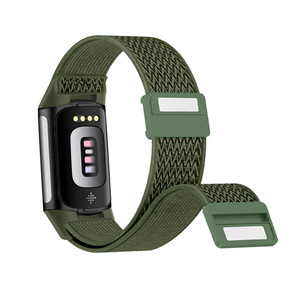 <span class=keywords><strong>Fitbit</strong></span> Charge 5/6 <span class=keywords><strong>Versa</strong></span> <span class=keywords><strong>3</strong></span>/4対応 弾性ナイロン製腕時計バンド 波状Wパターン ストレッチ交換ストラップ OEM ODM - Product Image 6