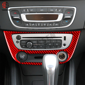 Pegatina embellecedora de CD de Control Central de coche de fibra de carbono para Renault Fluence Megane <span class=keywords><strong>RS</strong></span> 2009 2010 2011 <span class=keywords><strong>2012</strong></span> 2013 2014 2015 - Product Image 4
