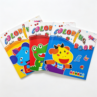 Livre de coloriage personnalisé pour enfants, reliure piquée à cheval, motifs de dessins animés, livre d'activités de dessin à faible coût pour enfants, papier éducatif et d'apprentissage 8