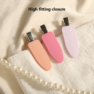 En gros Pinces à <span class=keywords><strong>cheveux</strong></span> plates sans pli, Pinces à <span class=keywords><strong>frange</strong></span> mates sans pli, Pinces de maquillage, Épingles de coiffure ovales couleur bonbon pour femmes et filles - Product Image 5