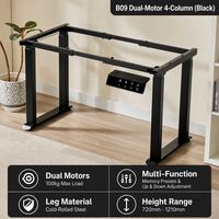 Bureau debout électrique ergonomique noir à moteur unique et réglable en hauteur, 1200*600, pour ordinateur de bureau, prix usine
