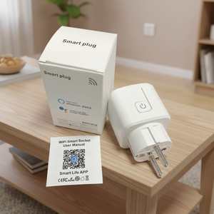Prise intelligente <span class=keywords><strong>WiFi</strong></span> 16A 20A Tuya sans fil, compatible avec Alexa et Google Assistant, commande vocale, maison intelligente, prise EU, application Smart Life - Product Image 2