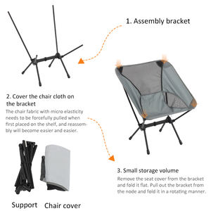 Silla de Camping Plegable Ultraligera de Aleación de Aluminio, Portátil, para Exteriores, con Logotipo Personalizado - Product Image 5