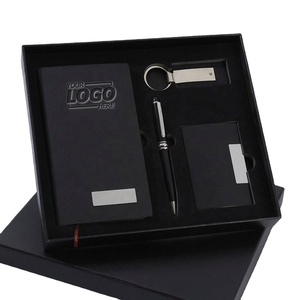 Executive Gift <b>Set</b>: A6 <b>Notebook</b> & Keychain - Branded Corporate Gifts & Office Essentials - Product Image 1