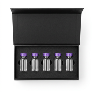 Professional 5-Vial Compact Rigid Magnetic Packaging <b>Box</b> for Laboratory Peptide Research Storage and Distribution - Product Image 2