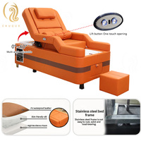 Chuque Lit de lavage et de massage capillaire pour spa, Station de pédicure avec vapeur, Hydrothérapie capillaire SPA, Lit de shampoing pour massage thaïlandais