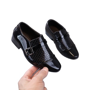 Chaussures de cérémonie en PU pour garçons, style gentleman, avec talons, pour fêtes et événements - Product Image 1