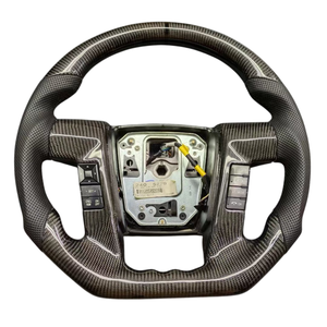 Volant de direction en fibre de carbone véritable personnalisé de style course pour F150 SVT <span class=keywords><strong>Lightning</strong></span> 04, pièces automobiles, accessoires intérieurs de voiture, YTcarbon - Product Image 5