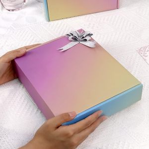 Tùy chỉnh cầu vồng màu hộp bưu phẩm sinh thái thân thiện sóng giấy bao bì 7x5x2 nhỏ vận chuyển hộp với logo - Product Image 2