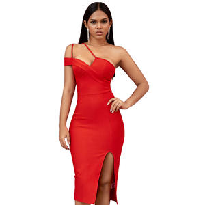 sexy red dinner dress