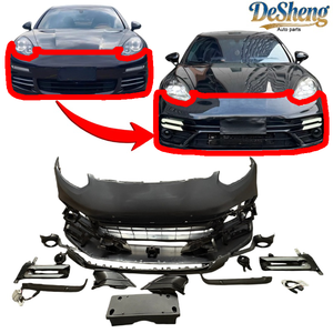 Kit de conversion avec manuel d'installation pour Porsche Panamera, mise à niveau du modèle ancien vers le nouveau, pare-chocs, calandre, ailes, portes, capots. - Product Image 1