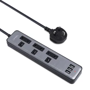 UK Socket Wholesale Price 13A 3250W Power Strip Heavy Duty Surge Protector Power Strip