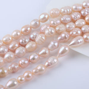 Perles d'eau douce naturelles de Zhuji 10-11 mm blanches et roses semi-finies pour bijoux DIY (colliers, bracelets) – Vente en gros - Product Image 2