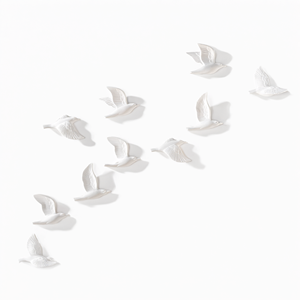 Decoración de Pared con Pájaros Voladores en Resina 3D Etechan, Arte de Paloma Blanca para Sala de Estar, Dormitorio y Hogar - Product Image 2
