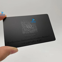 CR80 imprimante uv en acier inoxydable métal noir mat cadeau adhésion cartes de luxe en métal cartes de visite en métal