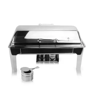 Manufacture for Hot sale Oblong chafing dish popular stainless steel buffet chafing dish