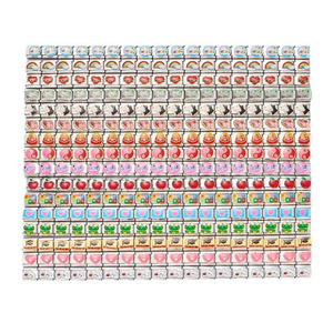 Bracelet chaîne en acier inoxydable pour femme, motif cœur, avec motifs pomme arc-en-ciel et château, bracelet élastique détachable - Product Image 5