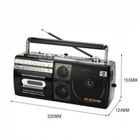 8922 Hip Hop rétro maison utilisé populaire classique Portable grand lecteur Mp3 jouer enregistreur Radio Cassette lecteur avec lumières Disco