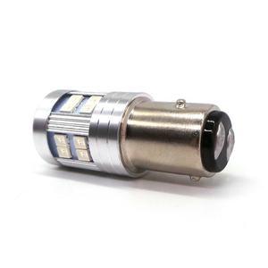 Bombilla <span class=keywords><strong>led</strong></span> de freno trasero para estacionamiento, luces de 12v-24v, rojo 566 P21/4W 7225 BAZ15d 1122, BA15D BAY15D, 2835 24SMD - Product Image 2