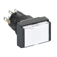 Interruptor de Botón Luminoso Autoblocante Integrado de Plástico Schneider XB6EDF de 16 mm 1/2 C/O Blanco Rojo Verde LED 24v XB6EDF3/4 B1F/B2F