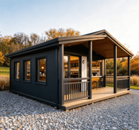 Mini-villa modulaire pliable de 20 pieds, maison extensible avec chambre, structure en acier étanche, maison mobile pour usage résidentiel et vacances