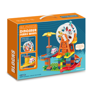 2025 nuovo stile 82 pezzo di plastica fai da te educativo Set di elementi creativi dinosauro ruota panoramica giocattolo per bambini dai 5 ai 7 anni - Product Image 2