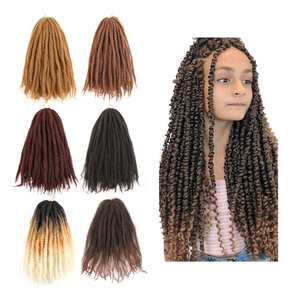 Bán buôn 20 inch afro kinky xoăn Crochet tóc bím tóc dài <span class=keywords><strong>Fluff</strong></span> mùa xuân tổng hợp Twist Marley phần mở rộng tóc - Product Image 1