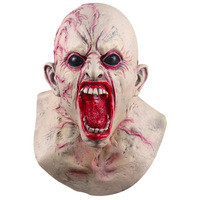 Masque d'Halloween Effrayant en Silicone Personnalisé, Masque Facial Plissé Vieil Homme en Latex, Accessoire de Fête Cosplay, Monstre Vampire pour Halloween