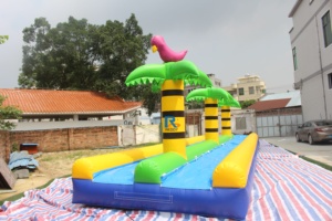 Lớp thương mại <span class=keywords><strong>Inflatable</strong></span> lướt nước trượt N trượt ngoài trời rừng chủ đề trượt trượt bơm hơi với hồ bơi - Product Image 3