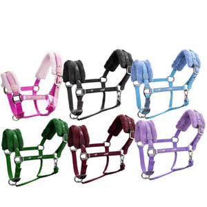 High Quality English Saddle Horse Halter Soft Padded with Nickel Plated Iron Hardware and Fancy <b>Ribbon</b> <b>Decorative</b> Design - Product Image 2