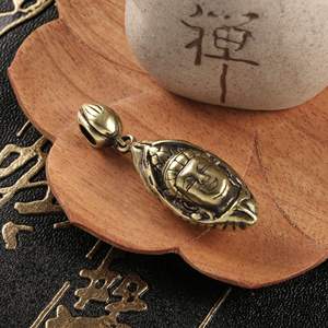 工芸品銅観音ペンダントネックレス真鍮レトロ仏ペンダントペンダント - Product Image 3