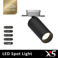 Spots LED encastrés modernes en aluminium réglables avec alimentation CA, éclairage RGB, culot GU10, intensité variable