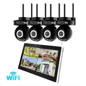 3MP Home <strong>Security</strong> <strong>Cameras</strong> System with 10.1 Inch Monitor Surveillance Kits, CCTV System with 4Pcs Wireless IP <strong>Cameras</strong> - Product Image 1