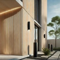 Revêtement extérieur pour maisons préfabriquées, bardage mural WPC, panneau composite bois-plastique 3D à grain de bois pour mur extérieur