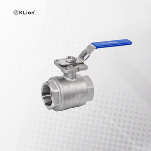 KLION RTS Factory Stock DN15 1000WOG1/4-4 Inch 2PC Two Piece Stainless Steel SS304 SS316 Ball Valve Manual Acid OEM ISO CE