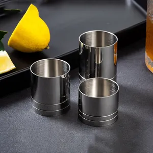 25ml 35ml 50ml kim loại cup với decal đo dòng thép không gỉ cup với thẳng hình trụ rượu vang đo ounce cup - Product Image 1