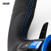 Volant sport bleu personnalisé en cuir pour BMW E70 E71 E83 E84 E85E81 E82 E87 E88 E89 E90 E91 E92 E93 entièrement en cuir