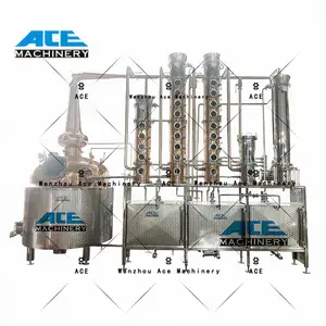 Ace Stills Steam Gas Electric Heating 400L 800L Alcohol Boiler Copper Pot Still Distillation Whiskey Distillery