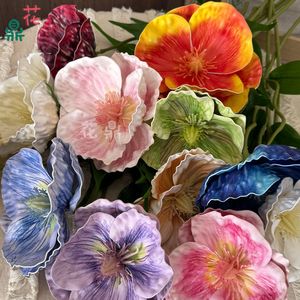 Fleur de pivoine en soie, tige unique, fleur artificielle pour décoration de mariage, présentation d'hôtel - Product Image 5