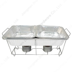 Rectangular Wire Food Warmer <b>Rack</b> For Buffet Hotel Family Gathering Silver Iron 590X320X210MM - Product Image 5