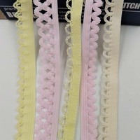 Vente en gros de sous-vêtements à coudre ruban élastique à bord de bouton de picot ceinture en dentelle ruban élastique pour vêtements bricolage