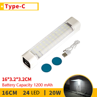 Barre lumineuse LED rechargeable USB ultra lumineuse avec base magnétique à crochet caché pour l'éclairage d'étagère d'entretien