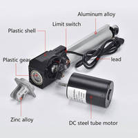 Aktuator Linear 3000N tugas berat, terintegrasi daya 24V DC penggunaan berkelanjutan 10% siklus kerja muatan Magnet permanen