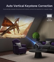 Projecteur intelligent d'extérieur 2026 le plus récent avec autofocus, système Android 14, 1+16 Go, vidéo LCD 3D, WiFi 6, Full HD 1080P, films 8K pour home cinéma