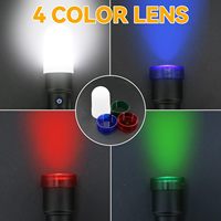 Lampe de poche usb haute puissance 18650 puissante super lumineuse d'urgence taschenlampe camping petite lampe de poche led cob rechargeable edc