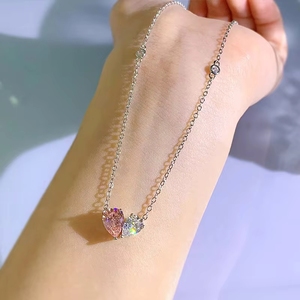 Nuevo Collar Europeo y Americano 2023, Color Blanco Polvo, 6 * 8, Cadena para Clavícula, Estilo Simple para Mujer - Product Image 2