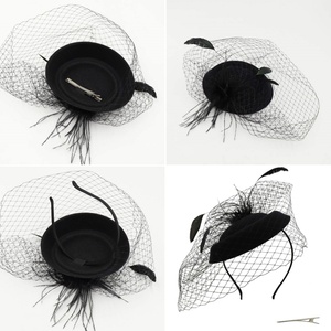 Custom <strong>Fascinators</strong> for Women Headband Kentucky Derby Hats Cocktail Flower Feathers Headwear Hair Clip <strong>Fascinator</strong> Hat for Wedding - Product Image 3