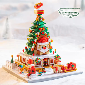 Set di Micro Blocchi da Costruzione Albero di Natale e Modello di Architettura Moderna Giocattolo Educativo Fai-da-Te per Tutte le Età Compatibile <span class=keywords><strong>con</strong></span> <span class=keywords><strong>Lego</strong></span> - Product Image 3