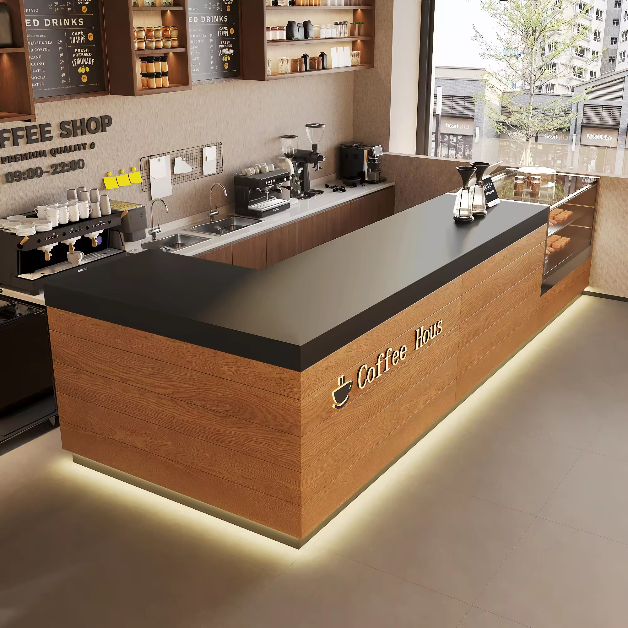高品質で耐久性のあるカフェのレジカウンターを探す-Alibaba.com